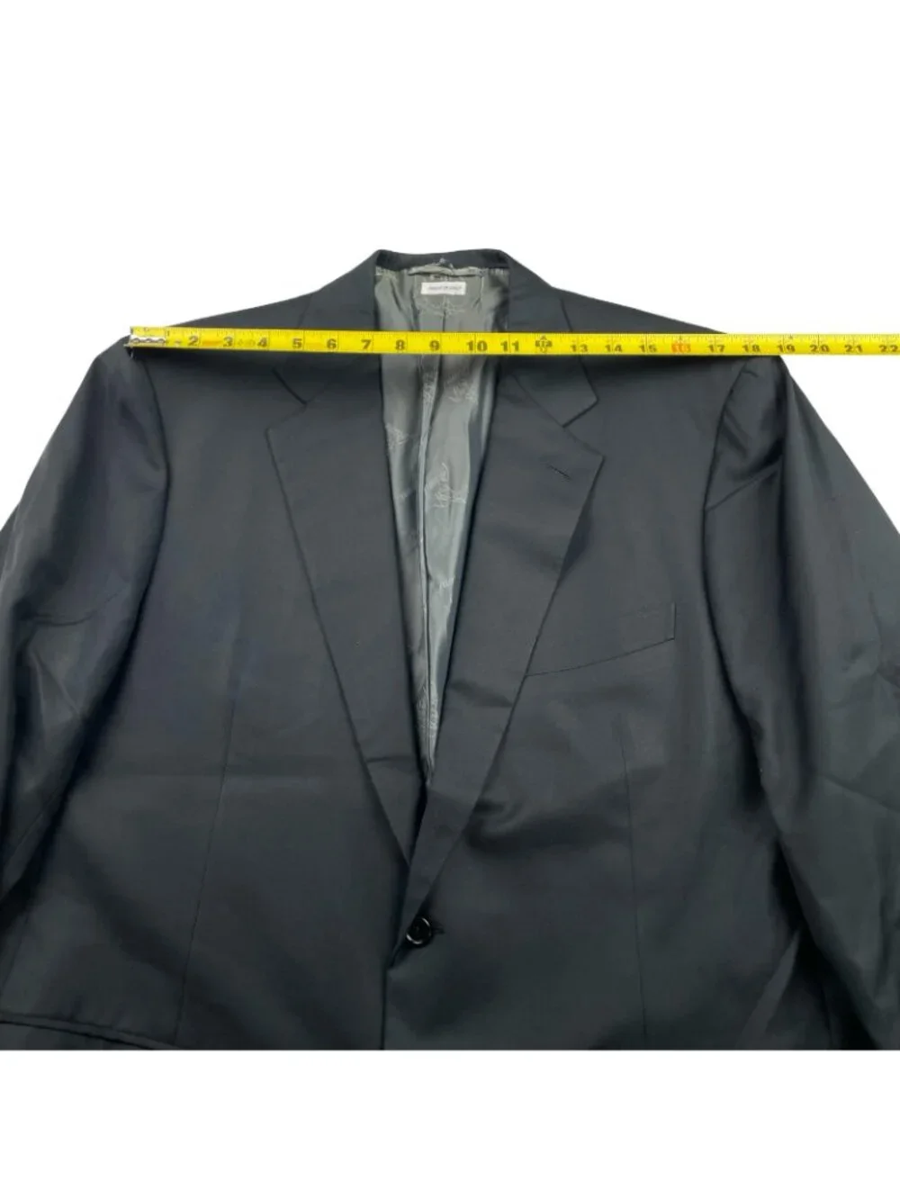 Brioni Men's Nomentano 100% Wool 2-Button Blazer Shiny Black • Italy • 44R US